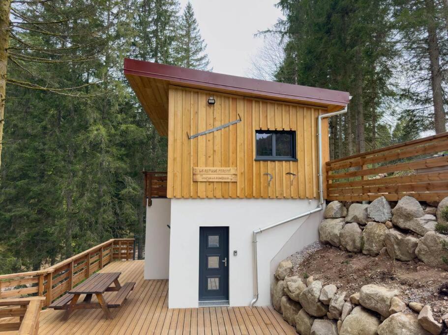 Le Refuge Perche Du Saut De La Bourrique Spa, Terrain Cloture Gérardmer Esterno foto